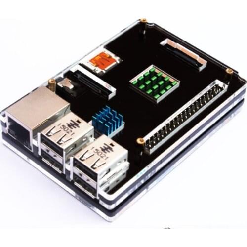 Latest For Raspberry Pi 2 Model B+ B Plus Black Case Cover Shell Enclosure Box Transparent double color