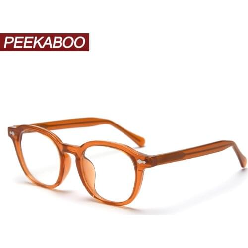 Peekaboo TR90 optical glasses frame for men blue light retro square spectacles for women acetate high quality korean style