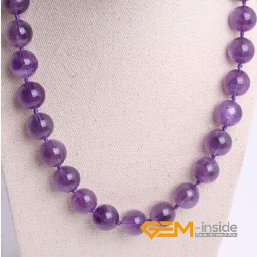 Natural amethsyt necklace Lucky stone for Aquarius Gemini Leo Scorpio and Sagittarius Symbol of honesty kindness wisdom and aura