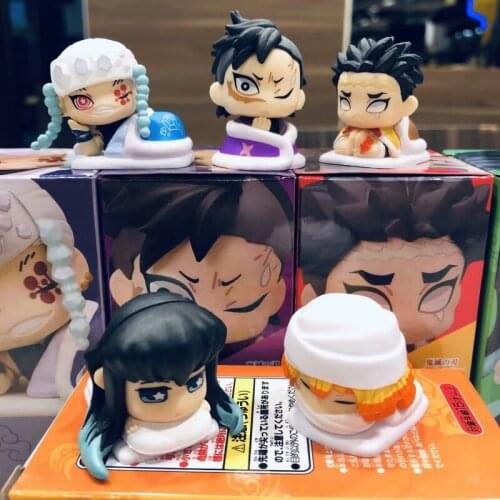 Demon Slayer Kimetsu no Yaiba Shinazugawa Genya Tokitou Muichirou Agatsuma Zenitsu Sleeping Q Ver. PVC Action Figure Toys 5pcs