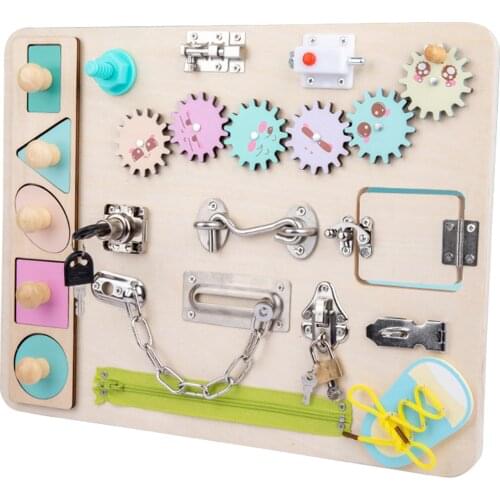 Baby Montessori Unlock Toy Essential Educational Sensory Board For Toddlers Busyboard Intelligence Development Educational Toys