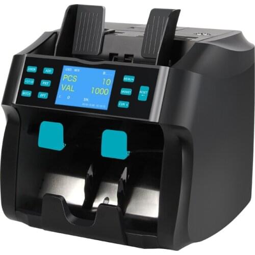 2 Pockets Mix Value Bill Counter 2 CIS Heavy Duty Money Counter