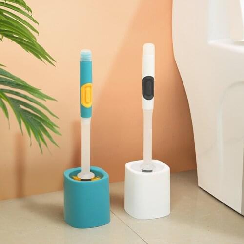 Toilet Brush Press Spray Strong Cleaning New Type Wall-mounted Brushes with Holder Bathroom Cleaner Durable WC Accessories