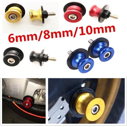 2pcs 6/ 8/ 10mm Spools Sliders motorcycle Swingarm Spool slider for HONDA CBR250R VFR 1200 F ST 1300 Black SpiRit NC750 S X