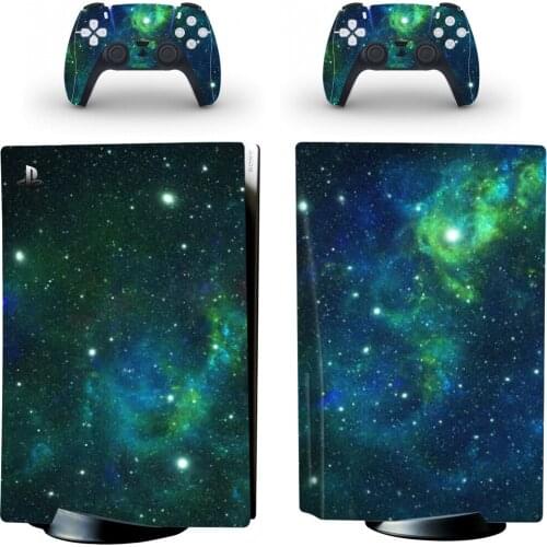 Starry Sky Style PS5 Disc Edition Skin Sticker for Playstation 5 Console & 2 Controllers Decal Vinyl Protective Skins Style 3