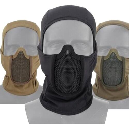 Tactical Headgear Mask Breathable Steel Mesh Military Airsoft Paintball Headgear Outdoor Hunting Shooting CS Protective Mask