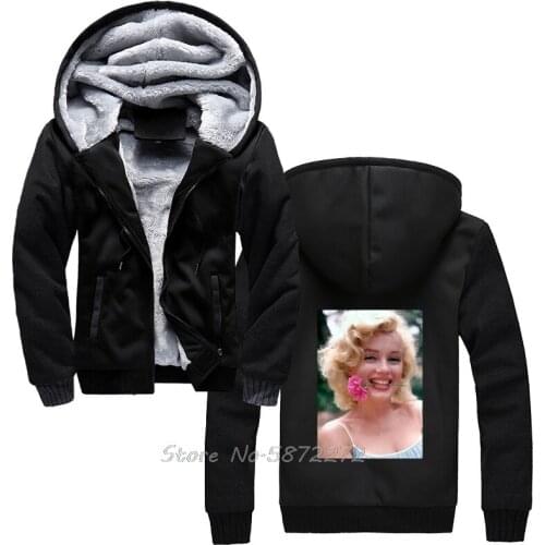 Men Hoodie Marilyn Monroe Cinema Actress Old Original Unisex Men Winter Thicken Keep Warm Sweatshirt Harajuku funny Hoodies