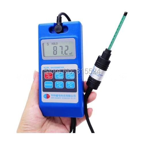 WT10D Intelligent Digital Gauss Meter Fluxmeter Tesla Meter Magnetometer Residual Magnetic Testing Instrument