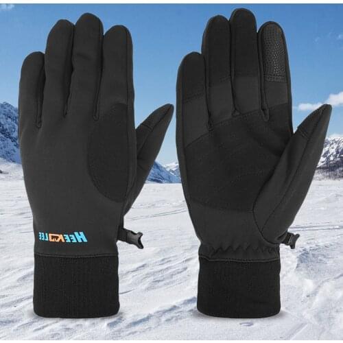 Winter Cycling Gloves With Wrist Touch Screen Bicycle Gloves Outdoor Sports Anti-slip Windproof Bike Full Finger Warm Gloves