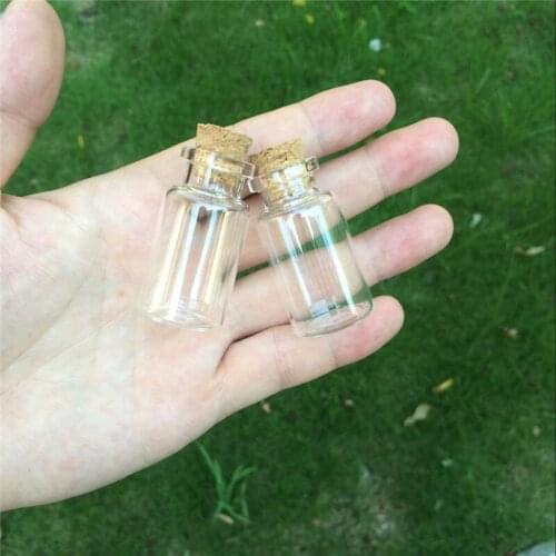 10ml 13ml 15ml Glass Bottles with Cork Empty Glass Bottles Crafts Glass Jars Vial Containers for Decoration 100pcs Free Shipping