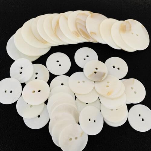 Natural Shell Buckle Two Holes River Mussel Pearl Button Female High-end Button-down Cardigan Knitwear Clothing Button Accessory