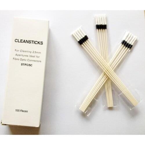 100pcs/lot 2.5mm Fiber Optic Cleaning Sticks Cleaning Swab For FC/SC/ST Connector