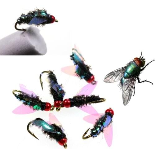 12# 4pcs Brass Bead Head Slowly sinking High Quality Peacock Nymph Trout Fishing Flies Artificial Insect Bait Lure Fishing