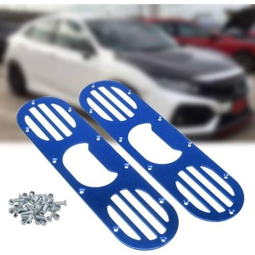 2PCS Aluminum Rear Bumper Race Air Diversion Diffuser Gunmetal For Honda Civic