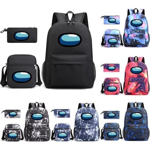 3pcs Cartoon Anime Game Backpack School Bag for Girls Boys Plecak Women Men Children Teens Laptop Travel Rucksack Knapsack