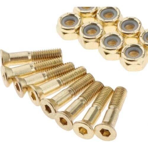 8 Sets Longboard Skateboards Cruiser Hardware Screws Bolts Nuts Kit Skate Board & Accessories