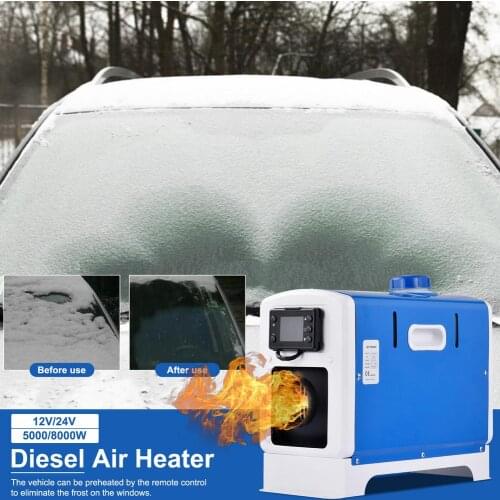 All In One Car Diesel Heater Air Heating Parking Heater 12V 24V 2KW/8KW LCD Key Switch Remote Control For Trucks RVs Boats Bus