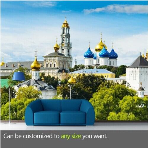 Free shipping custom large European style murals sitting room bedroom TV children room background wallpaper Moscow Castle