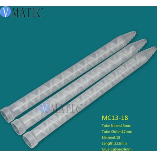 Free Shipping Resin Static Mixer MC13-18 Mixing Nozzles for Duo Pack Epoxies Plastic Mixer Tube
