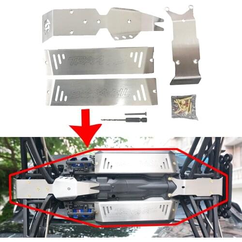 GPM metal Stainless Steel Front / Central/ Rear Guard Chassis Armor protection for 1/10 TRAXXAS E-REVO 2.0 86086-4 Monster Truck