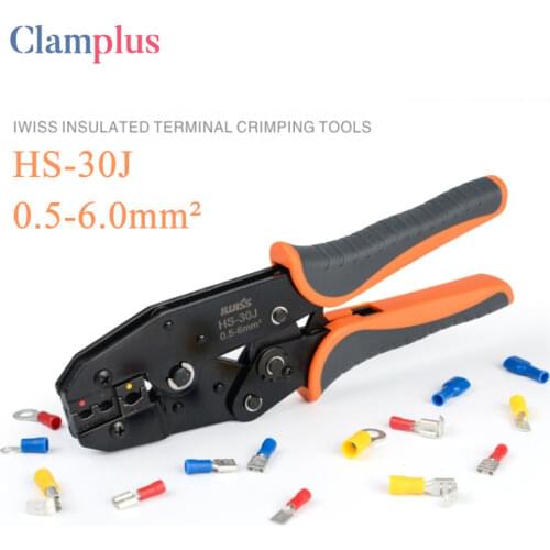 HS-30J 0.5-6mm² crimp cable wire cutter pliers IWISS crimper stripper tool crimping plier HS-30J multi hands tool