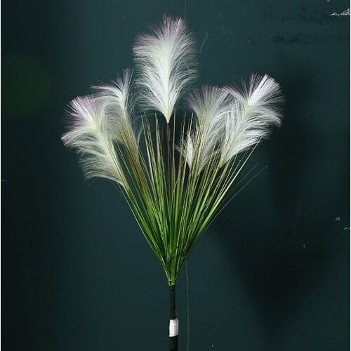 Home Decoration Artificial Plant Onion Grass Greenery Setaria Flower Handle Office 5 Heads PVC Parlous Bedroom Simulation 70cm