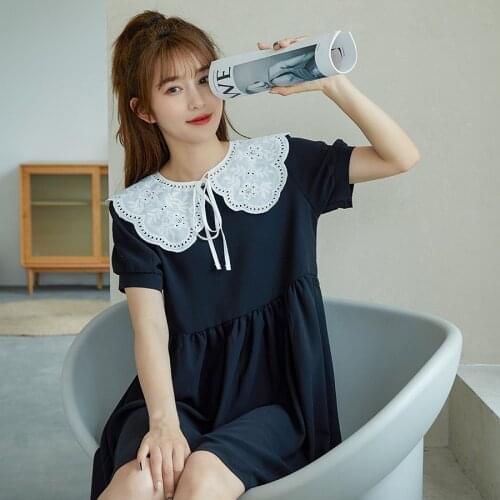 Linbaiway Ladies Hollow Embroidery Lace Fake Collars for Women Shirt Detachable Collars Shawl Blouse False Collar Nep Kraagie