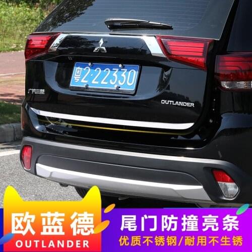 Tailgate Rear Door Bottom Cover Molding Trim Stainless Steel back door trim car Accessories for Mitsubishi Outlander 2013-2019