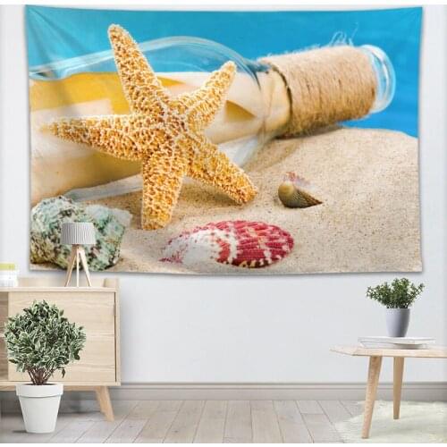 Beach Shells Wall Tapestry Home Decorations Wall Hanging Forest Tapestries Home Birthday Party Decoration,100x150CM,140x250CM