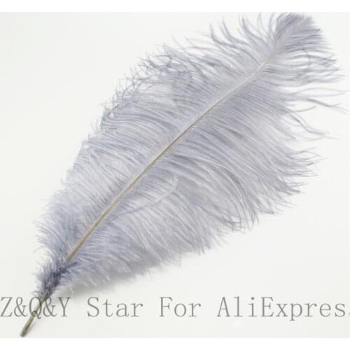 Natural 10-100PCS ostrich hair 40-45CM (16-18 inches) dyed gray DIY craft jewelry decoration jewelry clothing feather