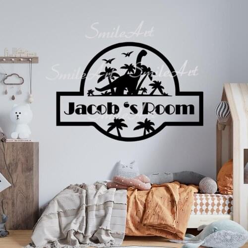 NEW Custom Jurassic World Self Adhesive Vinyl Wallpaper For Kids Rooms Wall Decal Home Decor