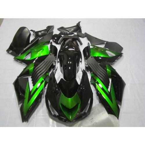 Injection mold plastic fairings For Kawasaki ZX14R 06 07 08 09 2006-2009 green black ZX14R fairing kit OP14