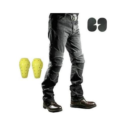 Old cowclassic Europe and the United States motorcycle racing casual straight jeans anti-fall knee pads off-road trouser