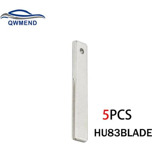 BHKEY 5pcs HU83 Blade Uncut Car Key Blade for Peugeot Renault Citroen Replacement Blade HU83