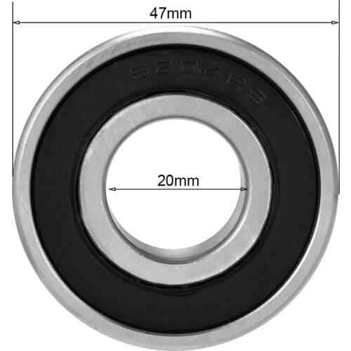 6204RS 20*47*14(MM) 1Piece Rubber Sealing CHROME STEEL DEEP GROOVE BEARING