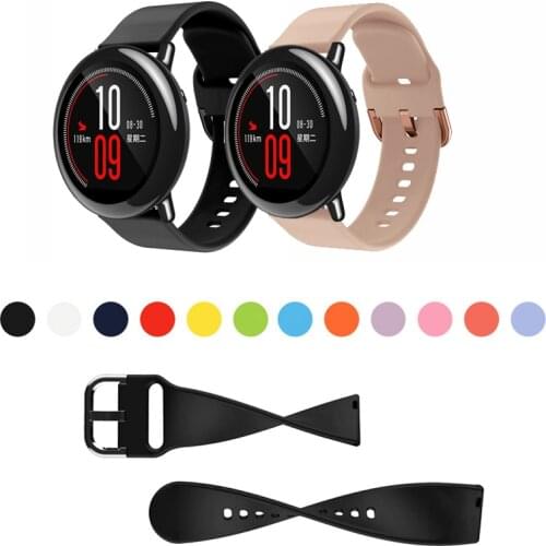 Silicone Watch Strap Band For Huami Amazfit PACE Wrist band for Huami Stratos 2 2S 3 GTR 2 2e strap 22mm