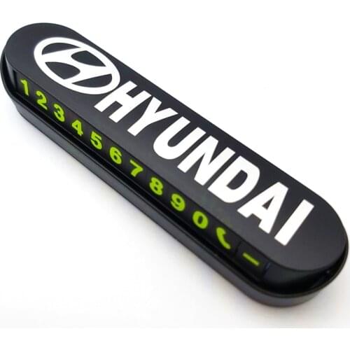 Luminous Car Temporary Parking Card Sticker Phone Number Card Plate for Hyundai Solaris Accent I30 IX35 Tucson Elantra