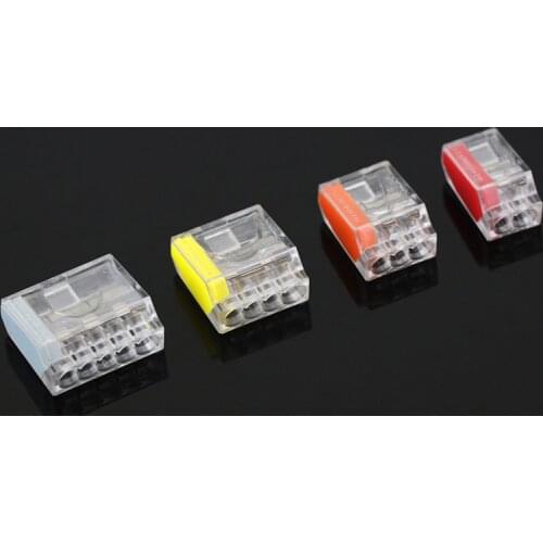 Quick Wire Connector 10 Pieces Mini Connector Universal Compact Terminal Block Plug-in Electrical Wire Connectors