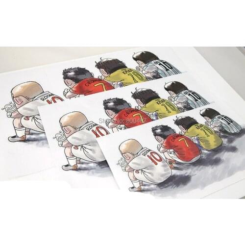 10 x Newest Auto Stickers Car Styling Decoration European Football Championship Cristiano Ronaldo Kaka Seven Car Stickers