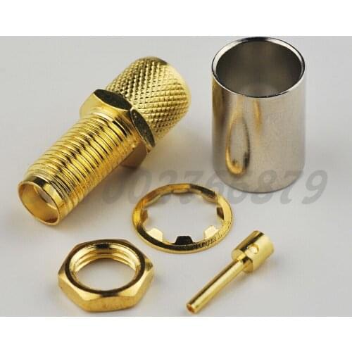 100pcs SMA Jack bulkhead RF connector for 50-5 Cable