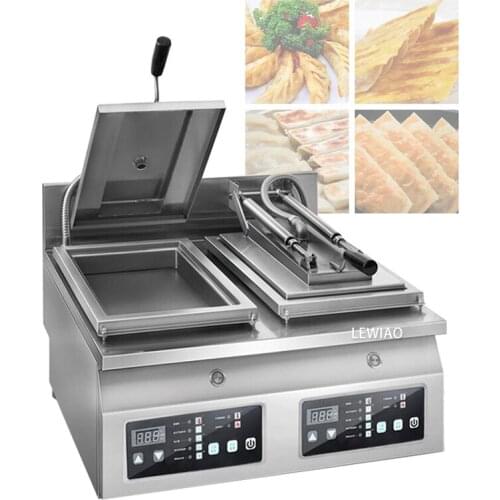 220V Electro-Thermal Automatic Fried Dumpling Machine Single Head Nonstick Pan Snack Bar Food Home Kitchen Electrical Appliances