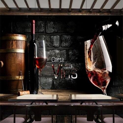 Milofi Custom 3D Wallpaper Mural European Retro Wine Wine Winery Tavern Living Room Bedroom Background Wall Decoration Wallpaper
