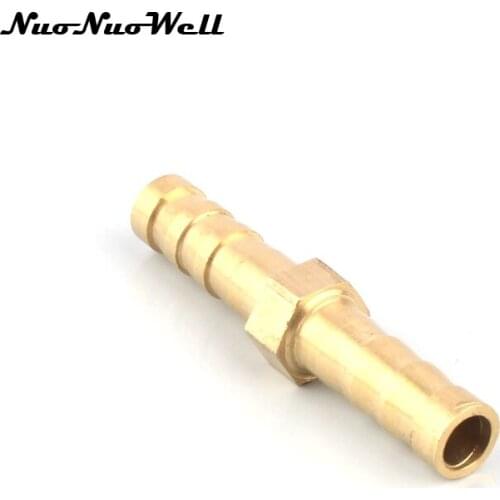 4pcs NuoNuoWell Brass 6mm Hose Air Pump Straight Connector Aquarium System Water Tank Joint Fish Tank Pipe Fittings