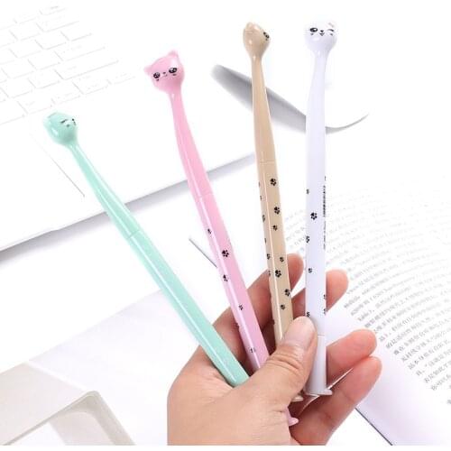 4pcs Cute Cat Paw Tail Pen Ballpoint 0.5mm Black Color Gel Ink Pens for Writing Signature Gift Office School Student A6066