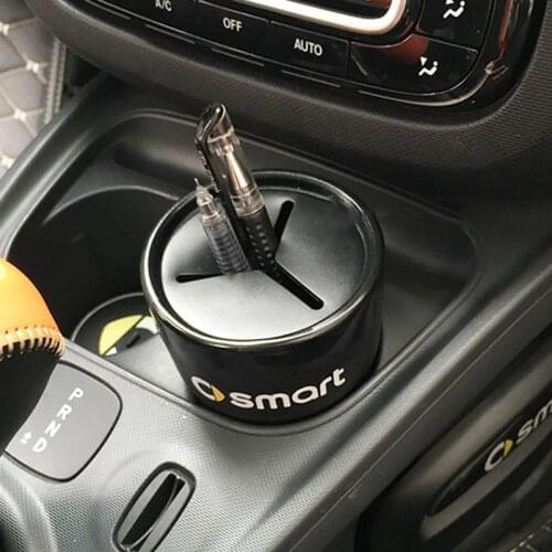 Car Garbage Trash Bucket Container Basket Can Interior Storage Box For Smart 451 453 fortwo forfour Universal Accessories