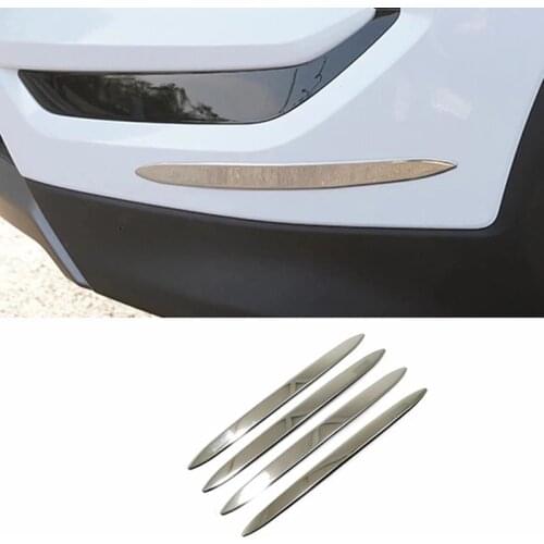 For Hyundai Tucson 2015-2018 Stainless Steel car Front/Rear back Bumper corner protection Cover Trim Car Styling accessories