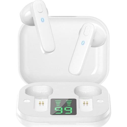 R20 LED Digital Display Wireless Headsets Earbuds With Mic Bluetooth Headphones Touch Control Sports Waterproof Earphones