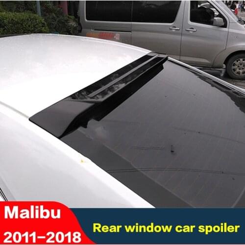 Rear Window Car Spoiler FOR Chevrolet Malibu 2011-2018 Car Fixed Wing High Quality ABS Tail Fin Primer Colour Spoiler Auto Parts