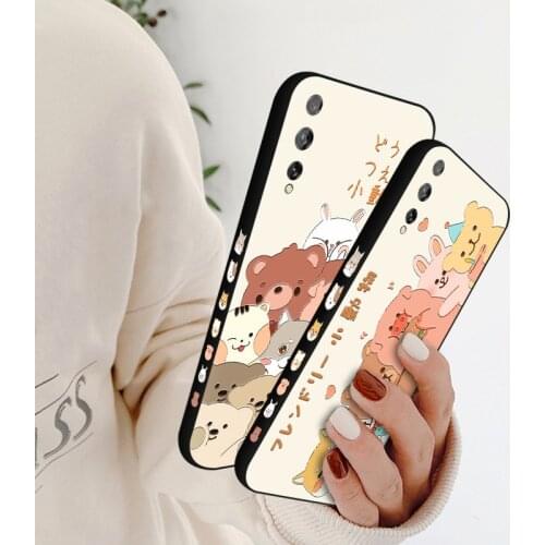 Cute Bear Phone Case For Huawei P Smart Plus Z S TPU Covers Cute Bumper For Huawei Y8P 2020 Y5 Y6 Y7 P Y8 Y9 Prime Y9A