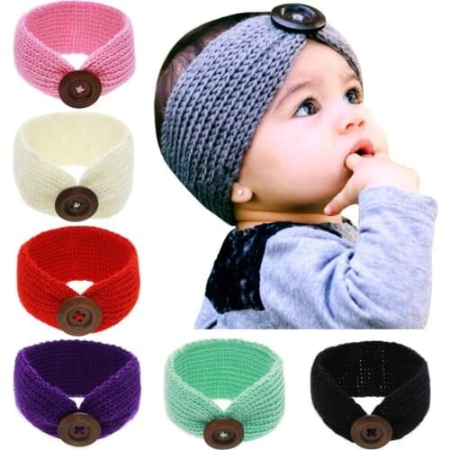 Cute Baby Headband Knitted Infant Turban Head Warm head band Toddler Headwear Hair Band Birthday Gift For Kids